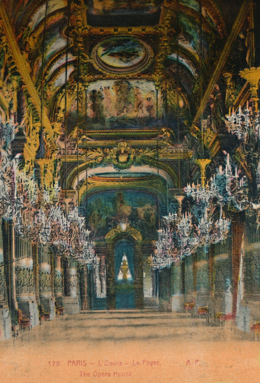 Opera Garnier - foajeen, Paris, c1920 av Unbekannt
