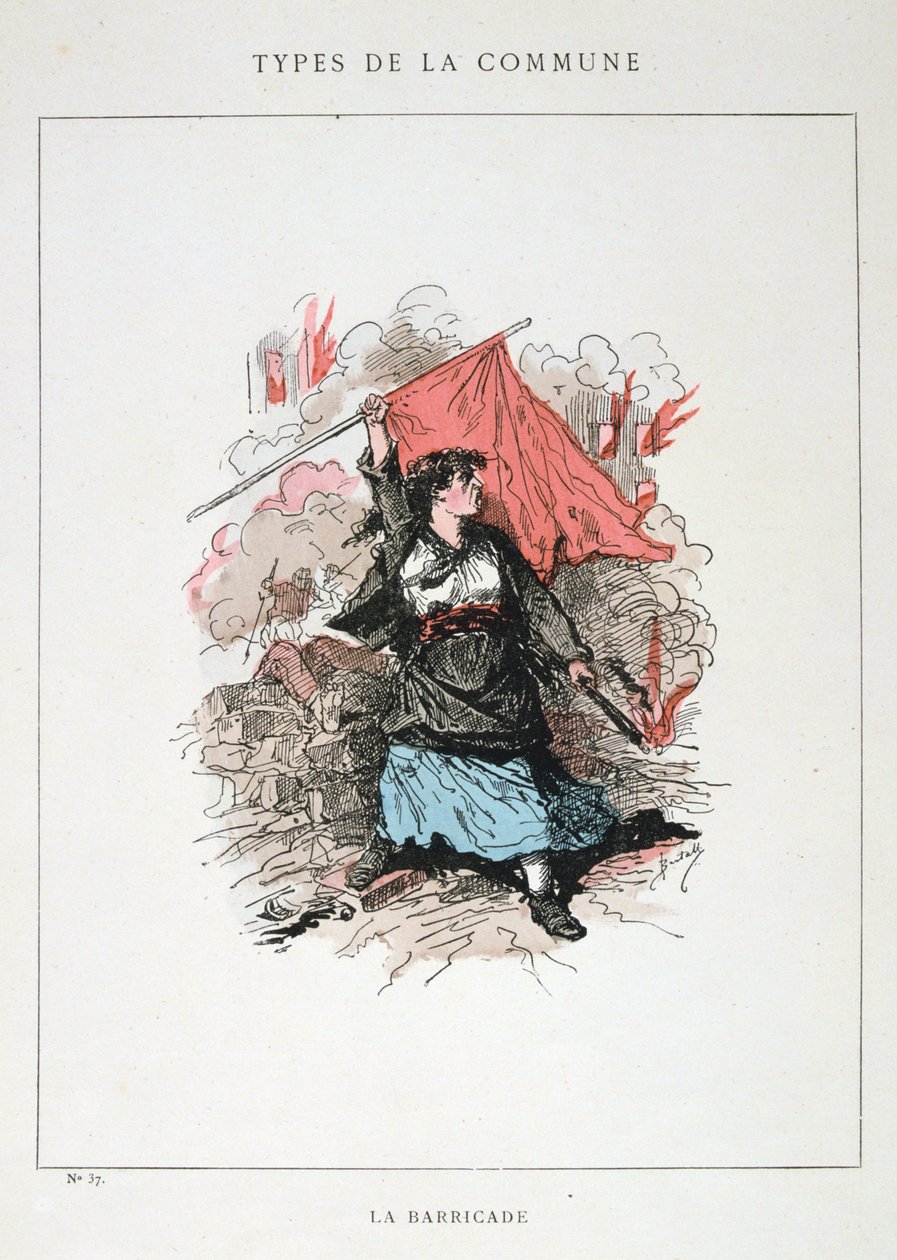 Barrikaden, Paris kommune, 1871 av Unbekannt