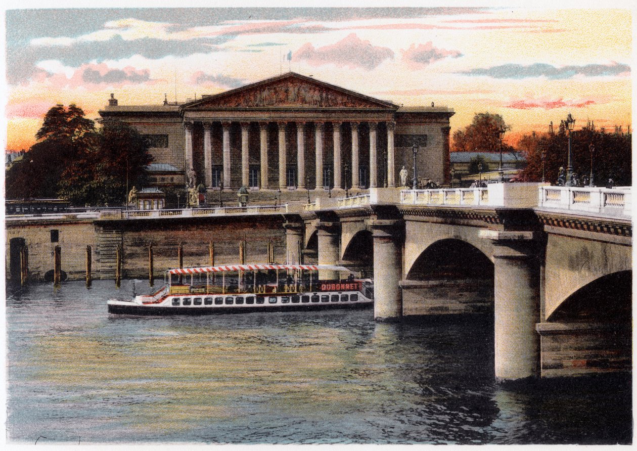 Deputertkammeret og Pont de la Concorde, Paris, c1900 av Unbekannt