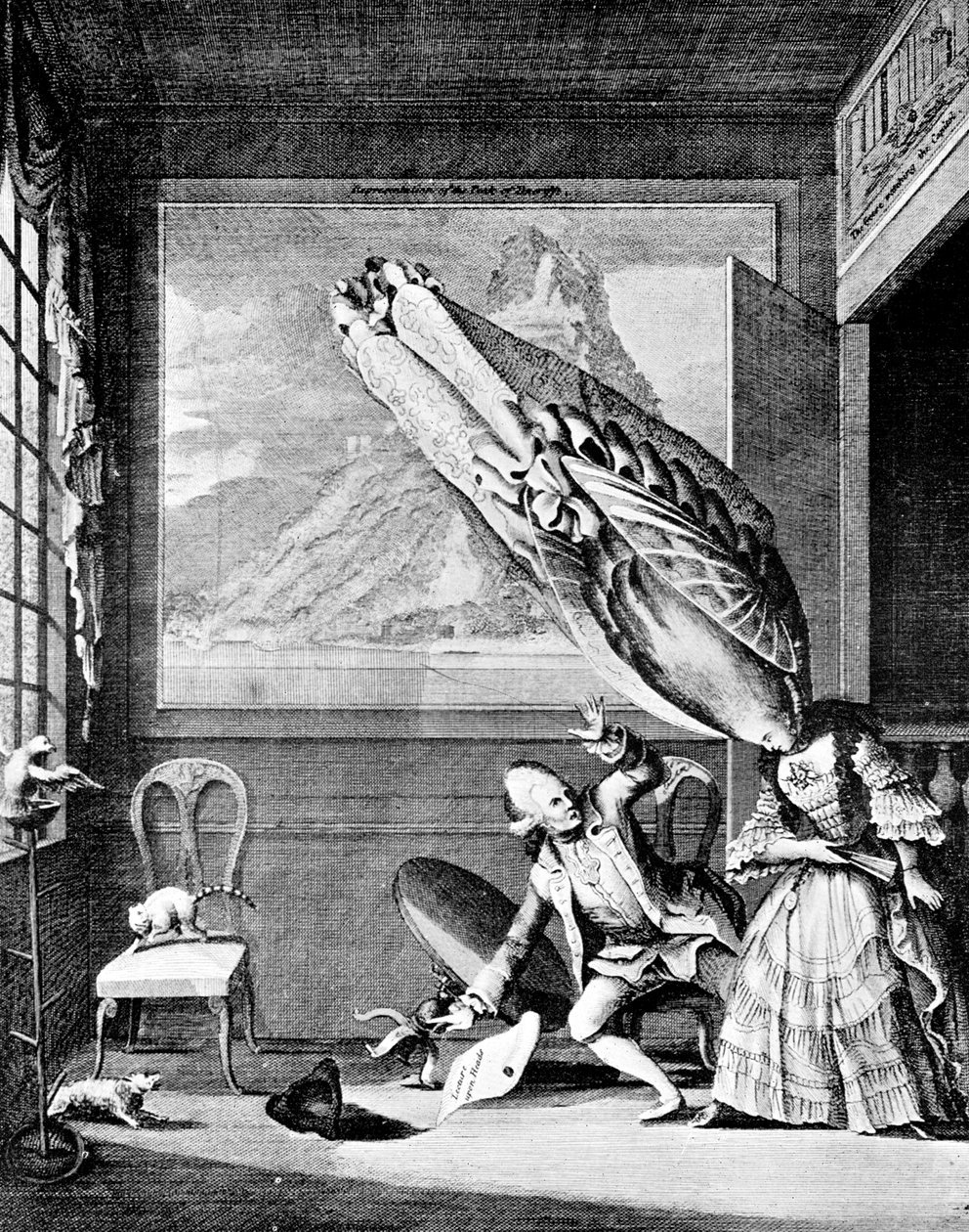 La Francoise a Londres: The French Lady in London eller The Head-dress of the Year 1771 av Unbekannt