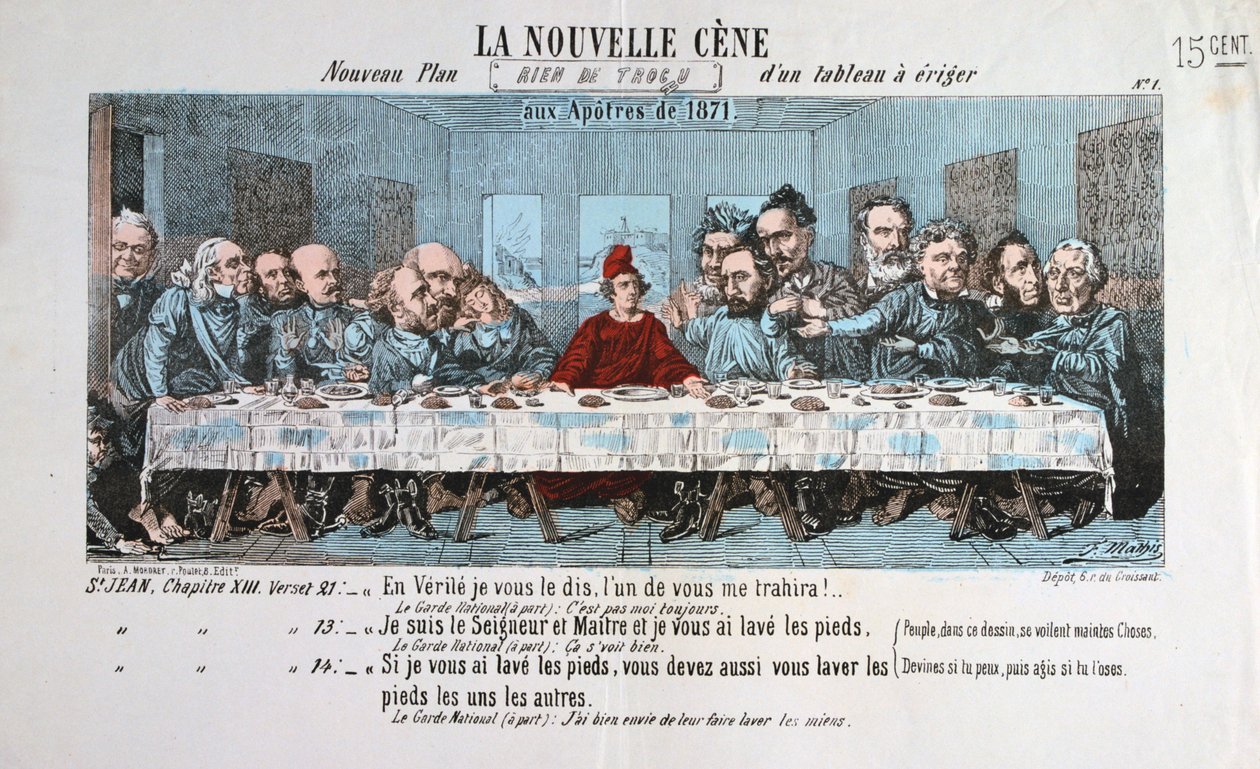 The New Supper, Paris Commune, 1871 av Unbekannt