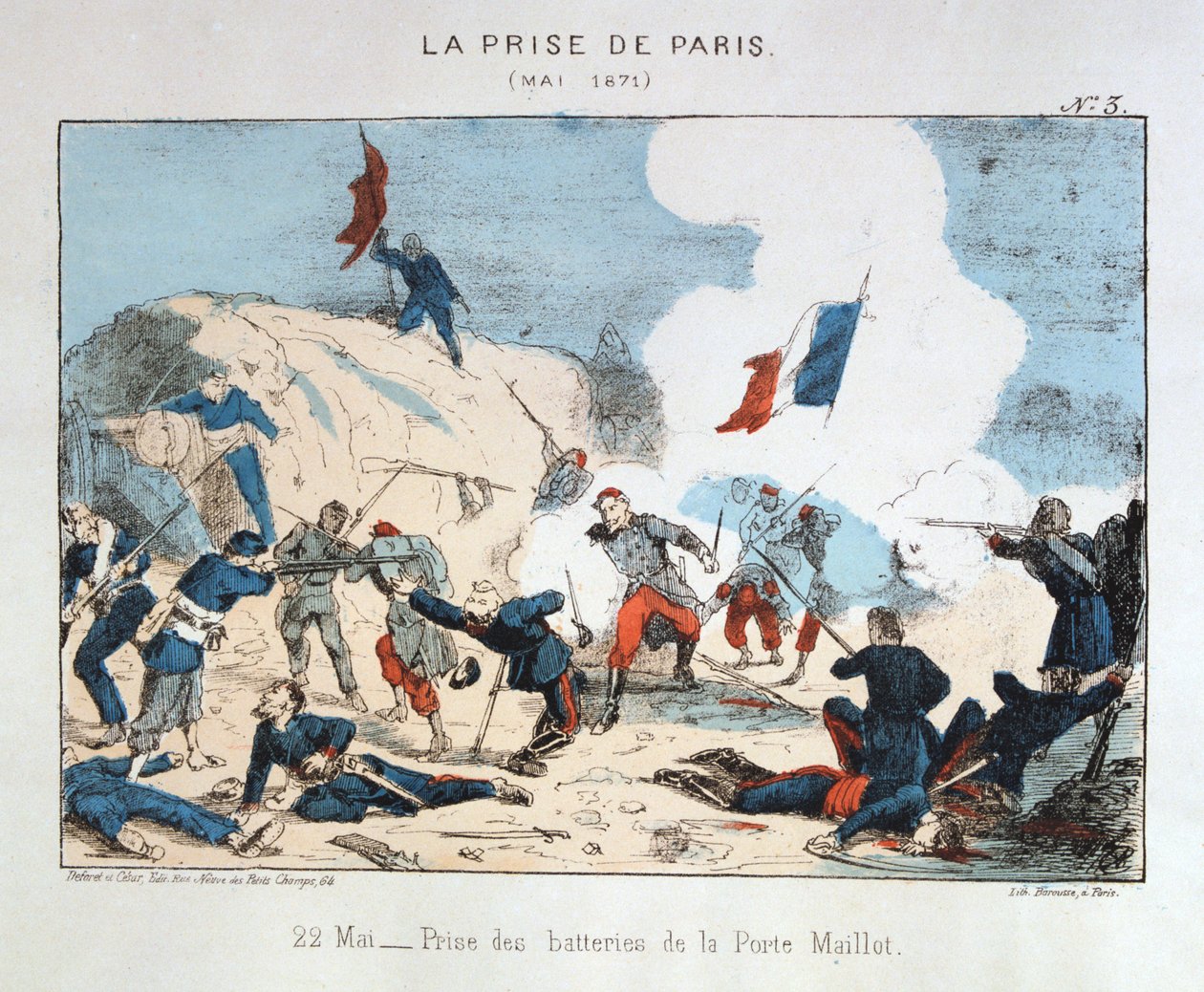 Erobringen av Paris, 22. mai 1871 av Unbekannt