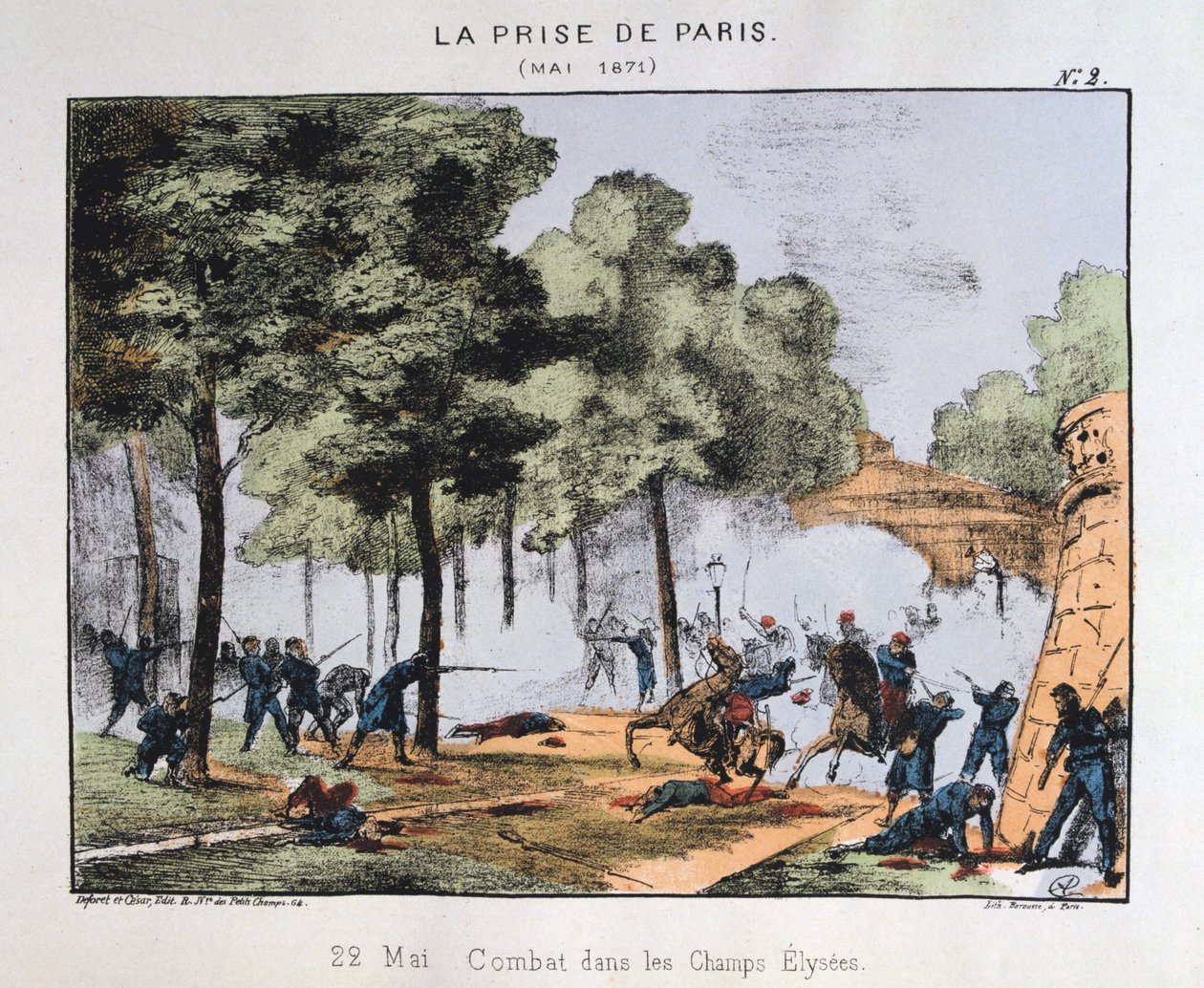Erobringen av Paris, 22. mai 1871 av Unbekannt