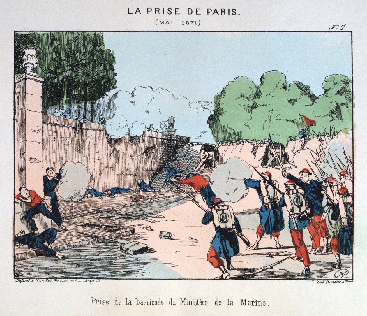 Erobringen av Paris, mai 1871 av Unbekannt