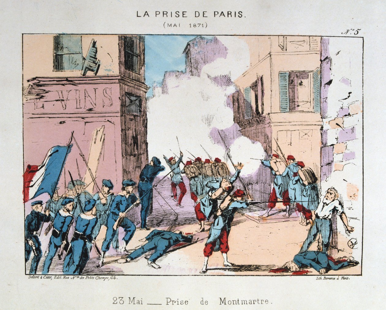 Erobringen av Paris, mai 1871 av Unbekannt