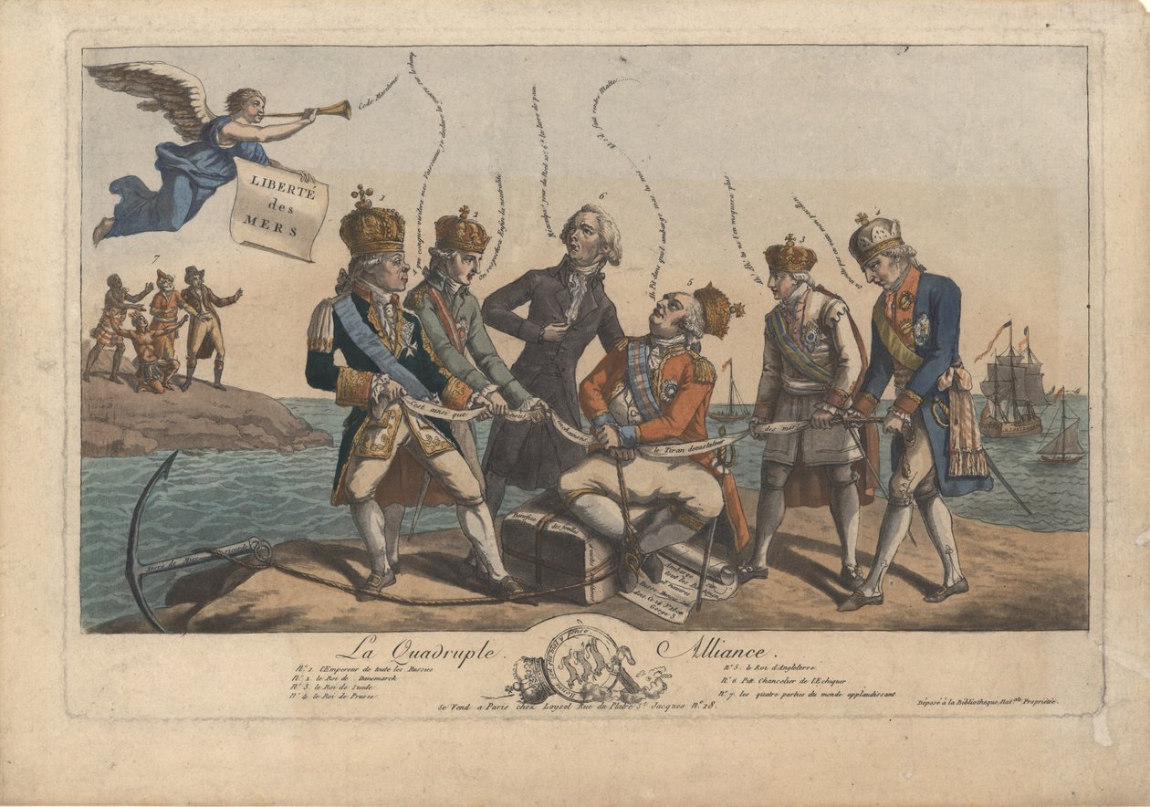 The Quadruple Alliance, 1800. av Unbekannt