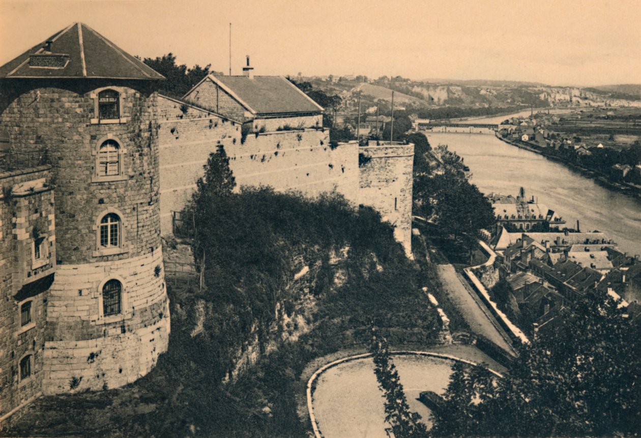 The Tower of the Citadel og Panorama of the Meuse, c1900 av Unbekannt