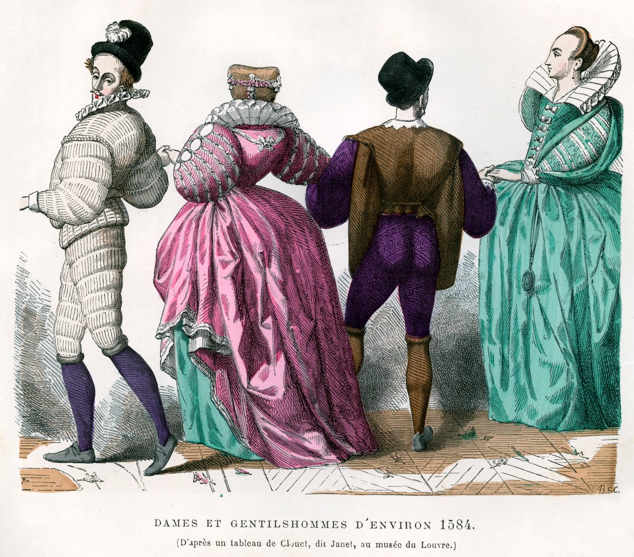 Mine damer og herrer fra ca 1584, 1882-1884 av Unbekannt