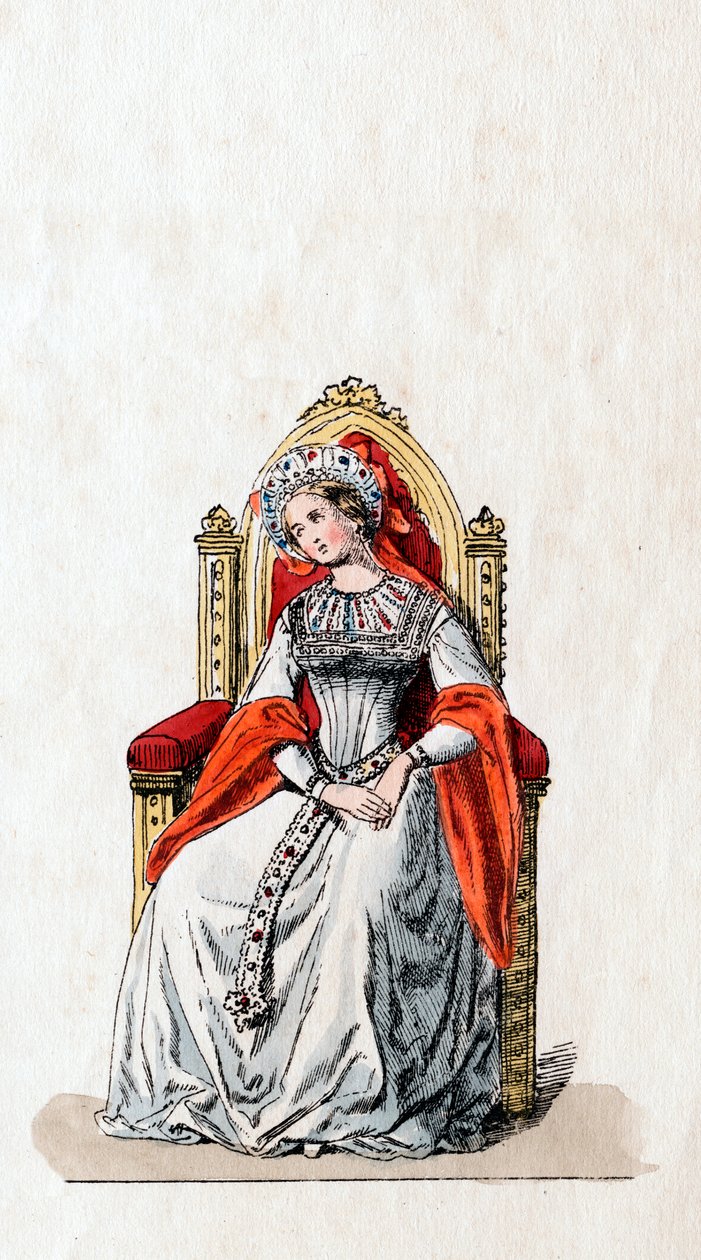 Dame-i-vente, kostymedesign for Shakespeares skuespill, Henry VIII, 1800-tallet av Unbekannt