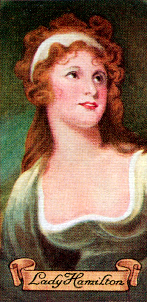 Lady Hamilton, hentet fra en serie sigarettkort, 1935 av Unbekannt