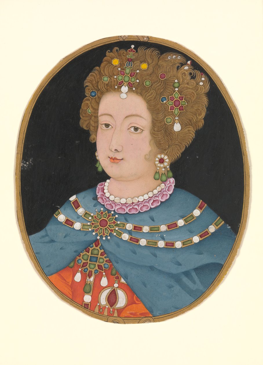 Dame i Elizabethansk kostyme, sent på 1600-tallet. av Unbekannt