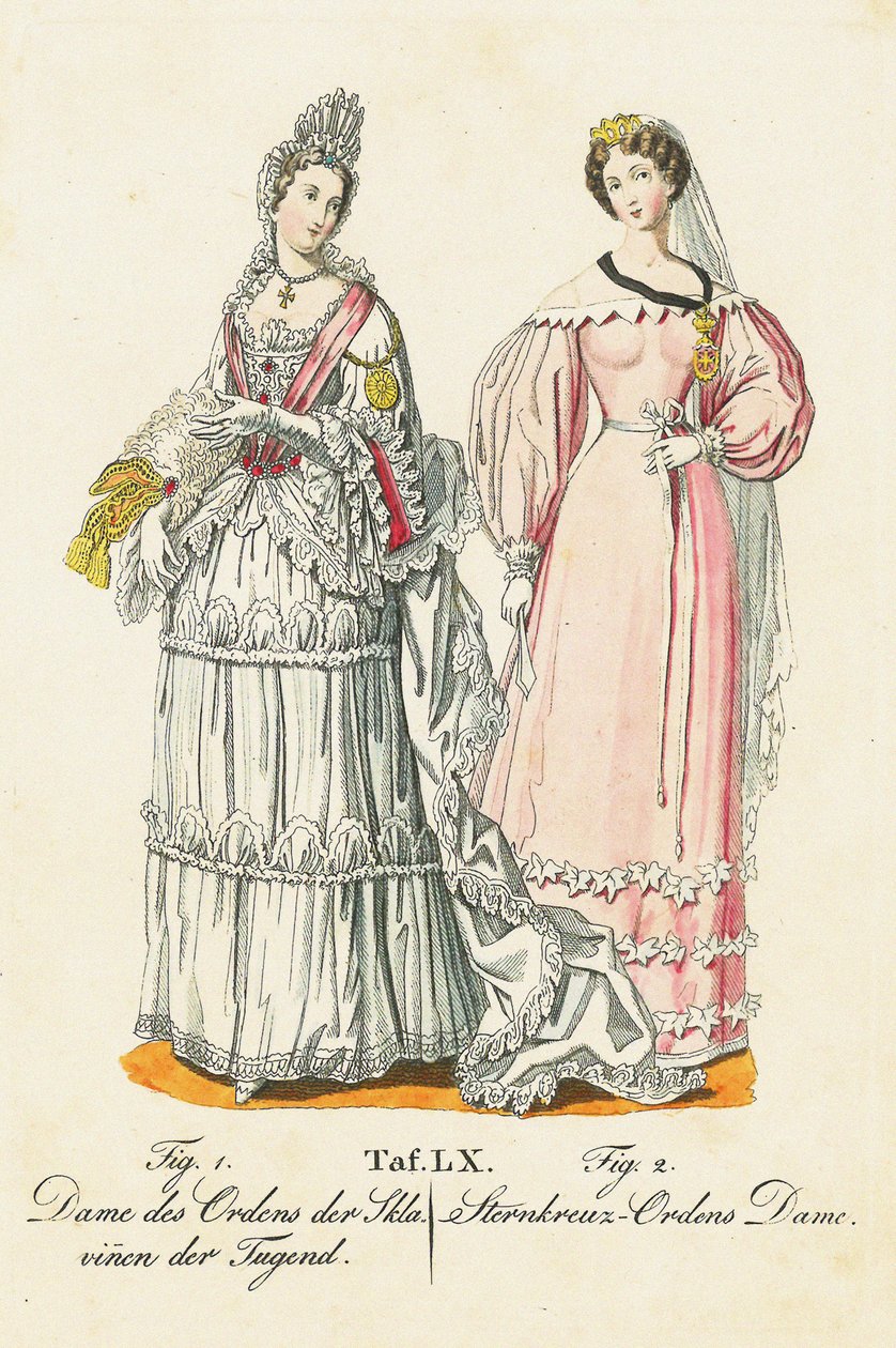 Lady of the Order of the Slaves of Virtue og Lady of the Order of the Starry Cross. av Unbekannt