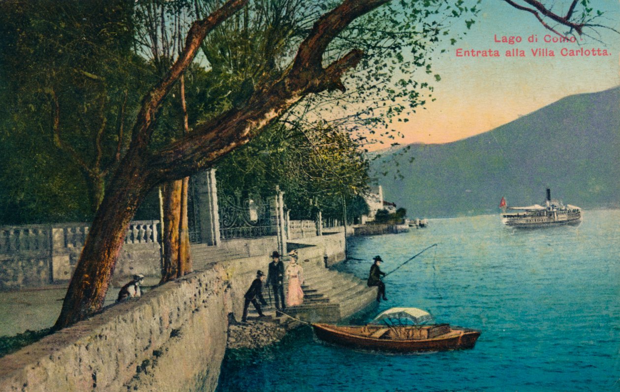 Comosjøen. Inngang til Villa Carlotta, c1888. av Unbekannt