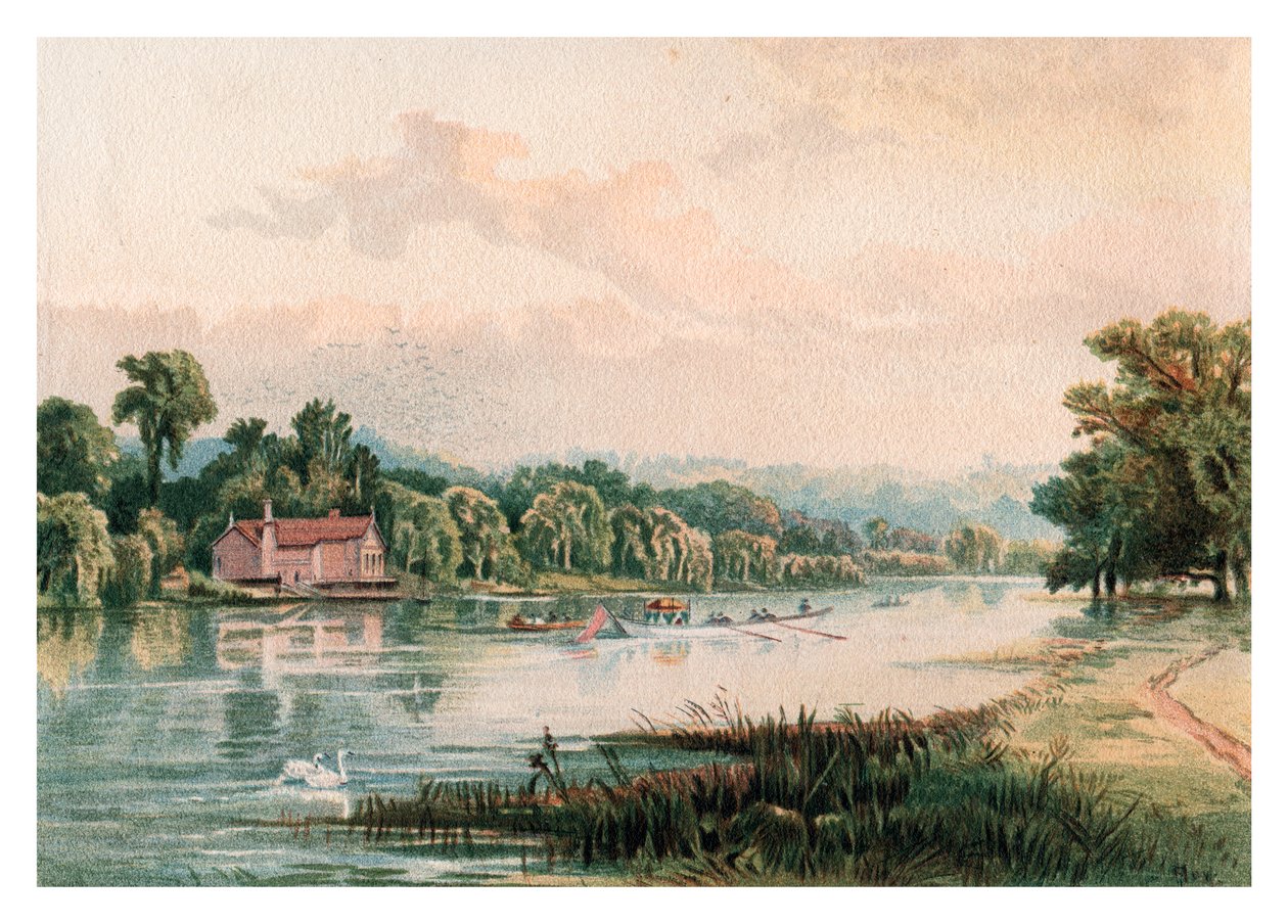 Lake ved Virginia Water, 1880 av Unbekannt