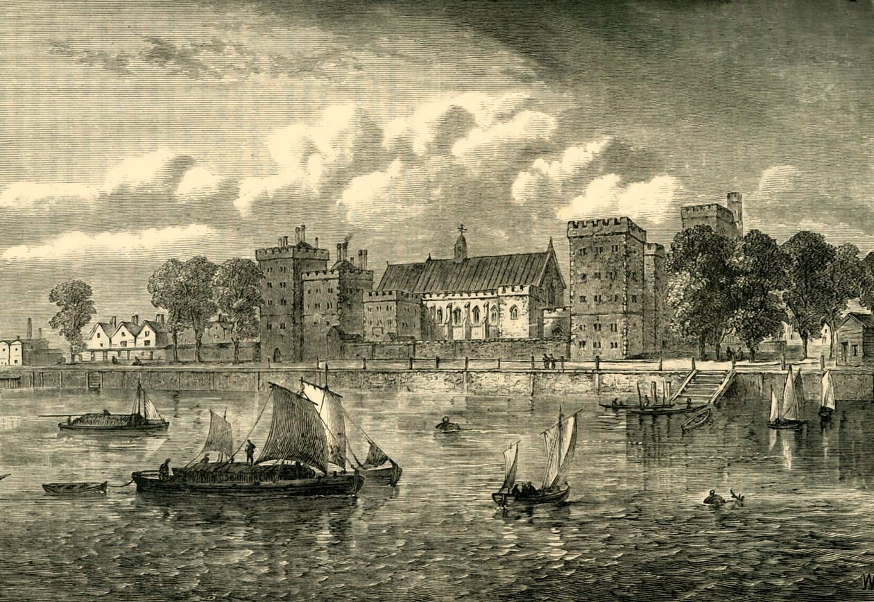 Lambeth-palasset fra elven, 1709, c1878. av Unbekannt