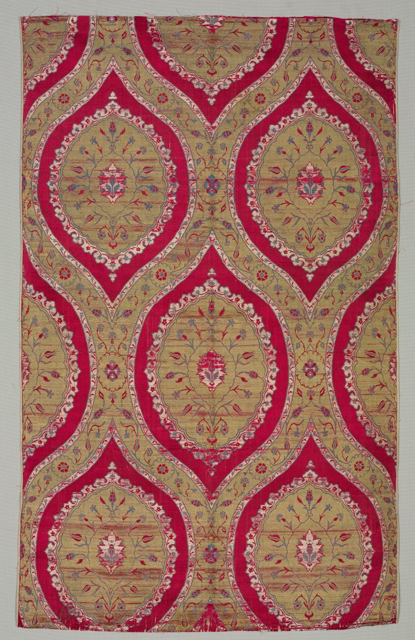 Lampas med blomstermedaljonger i ogival gitter, 1550-1575. av Unbekannt