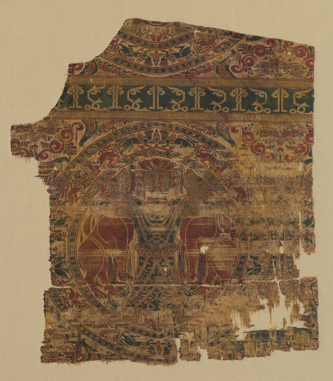 Lampas med løvekveler, fra en dalmatik av Saint Bernard Calvo, 1200-1243. av Unbekannt
