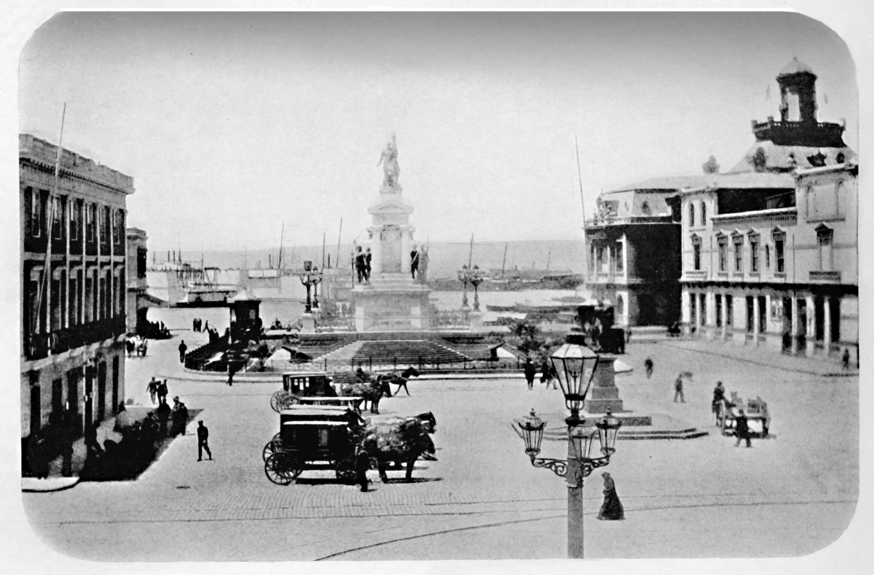 Landingsstadiet i Valparaiso, 1911 av Unbekannt