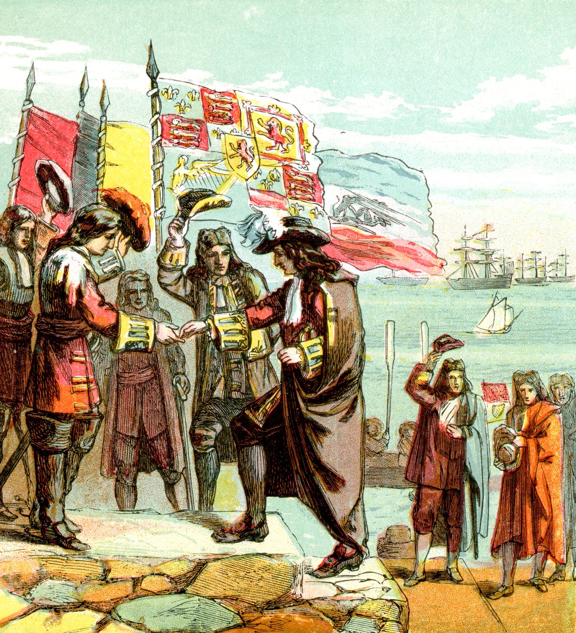 Landing av William Orange, 1688 c1850-årene av Unbekannt