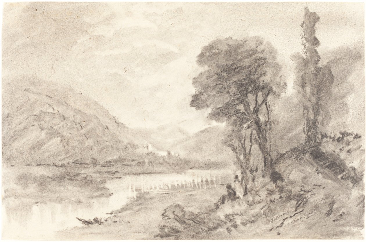 Landskap, 1800-tallet. av Unbekannt