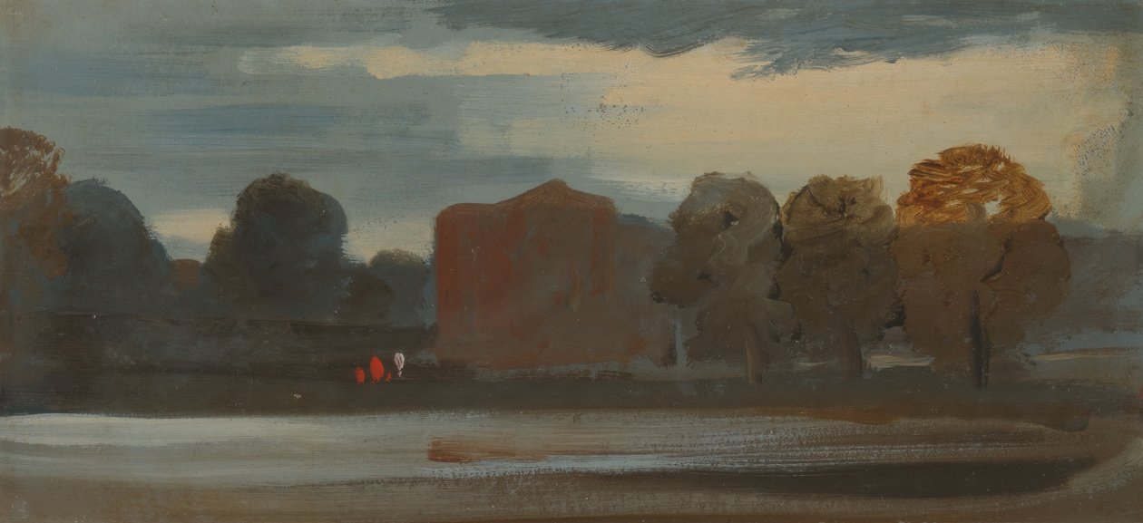 Landscape with Lake, 1828 to 1829.    1205963   no       norwegian Successfully Translated  Original: Woman wearing a Chastity Belt, 1890s. Translat: Woman wearing a Chastity Belt, 1890