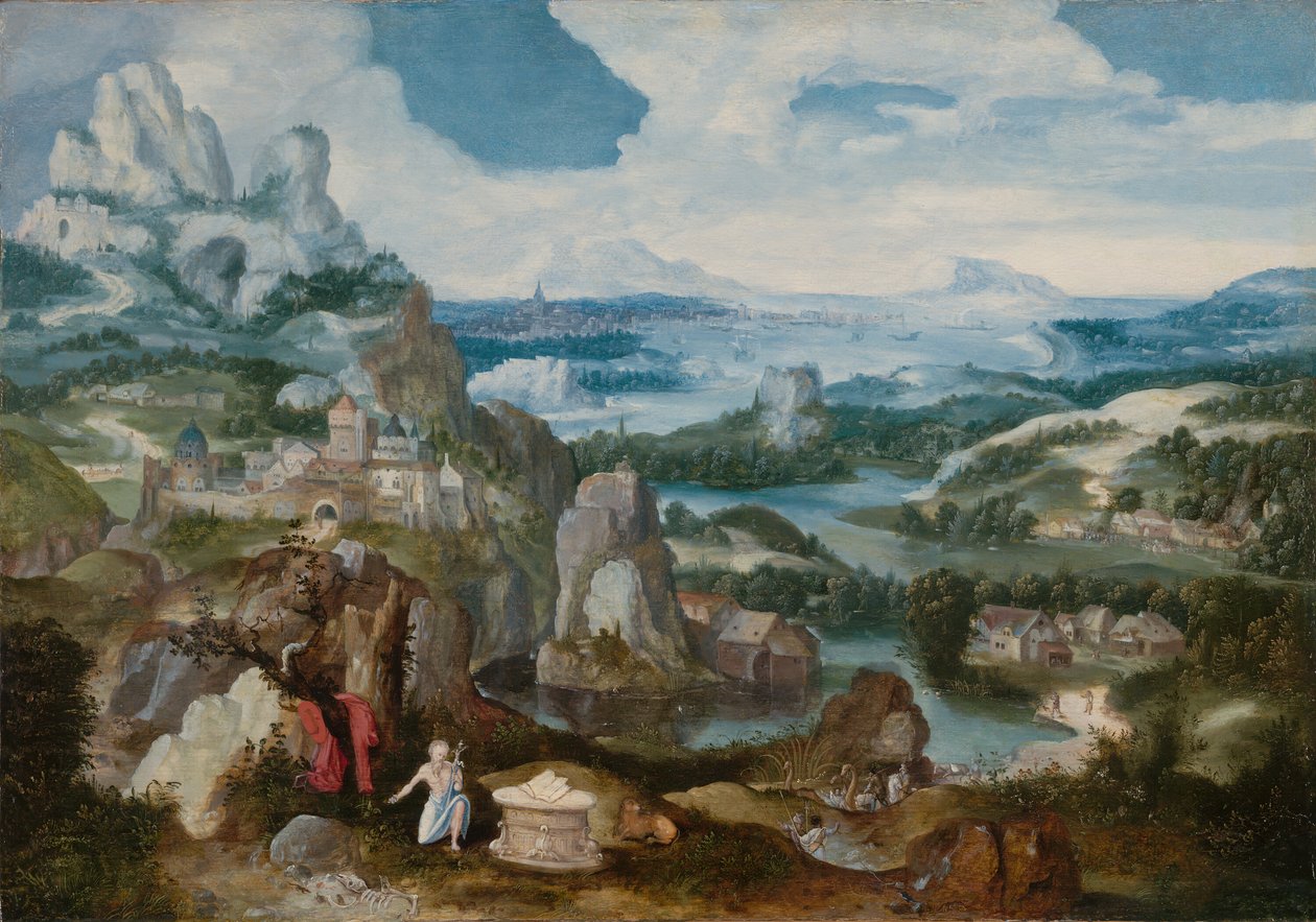 Landskap med den angrende Saint Hieronymus, 153040. av Unbekannt