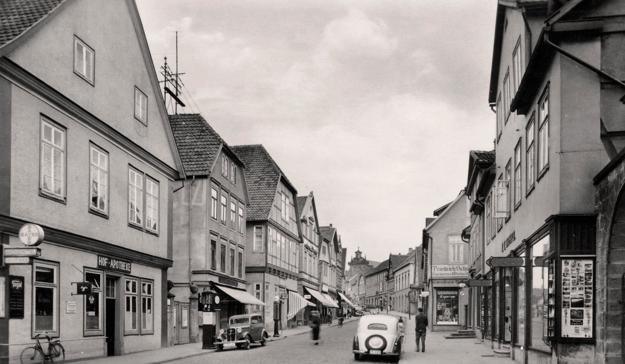 Langestrasse, Buckeburg, Tyskland, ca 1930-tallet av Unbekannt
