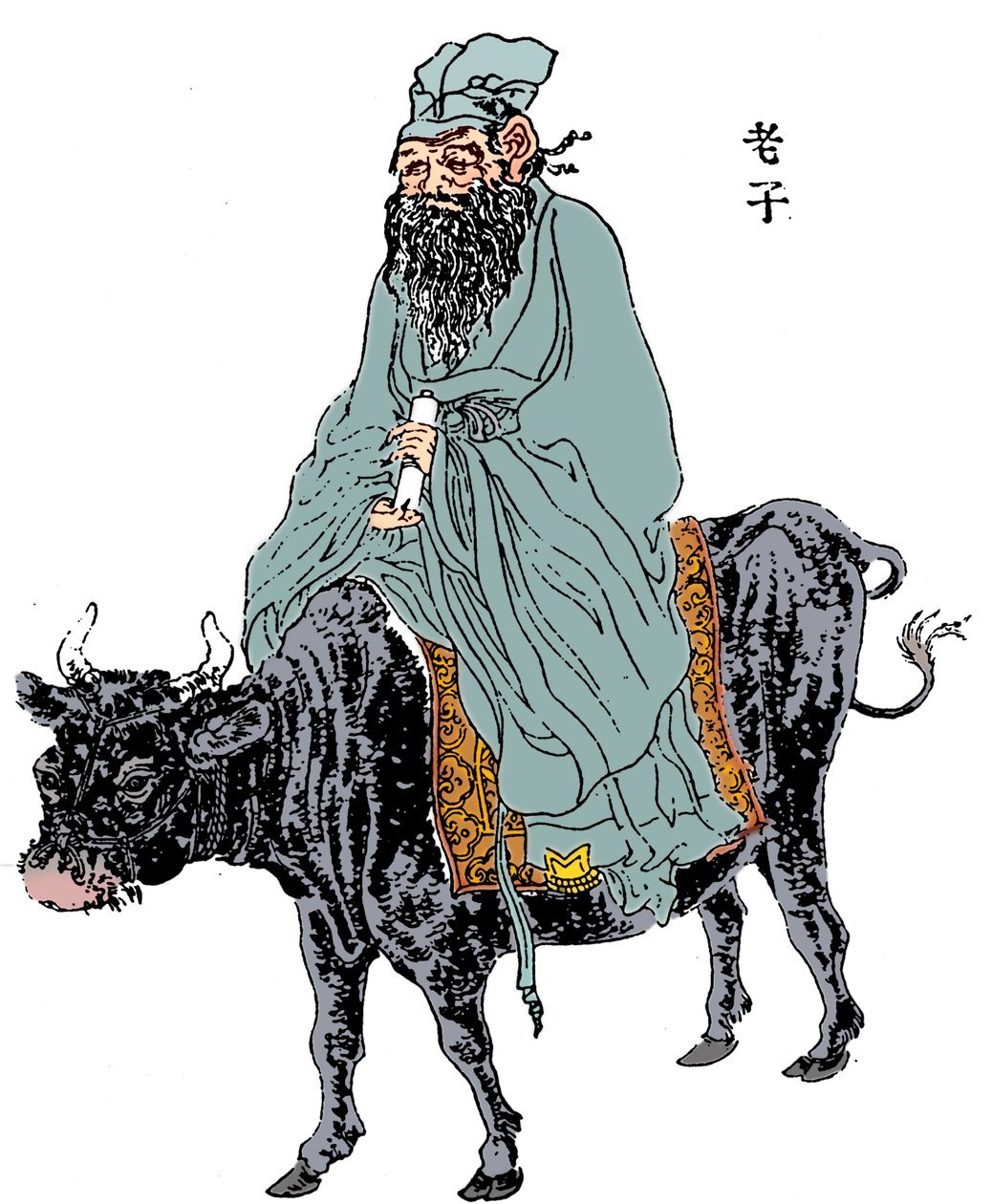 Lao-Tzu, gammel kinesisk filosof og inspirasjon av taoismen, sent på 1800-tallet av Unbekannt