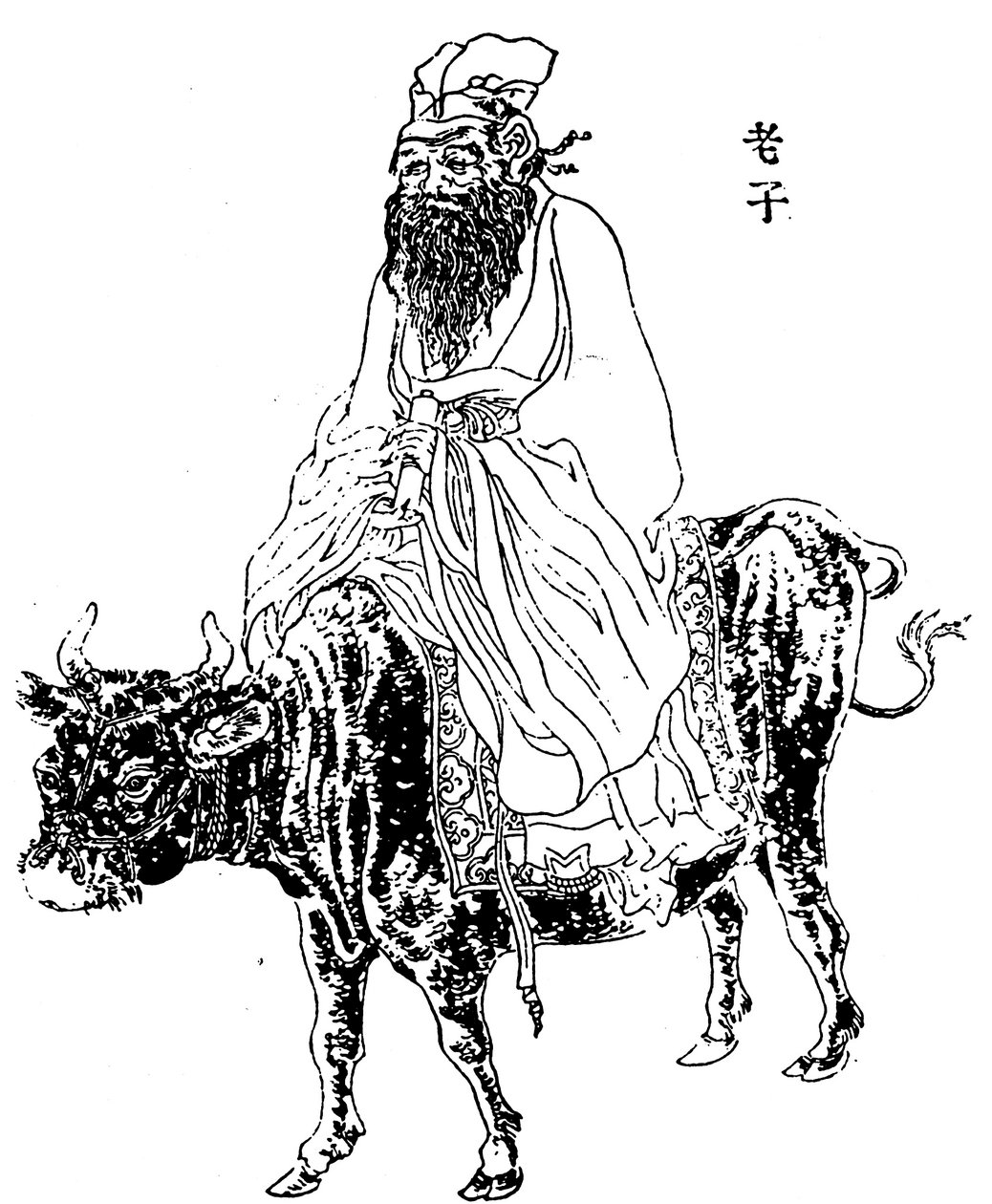 Lao-Tzu, gammel kinesisk filosof og inspirasjon av taoismen, sent på 1800-tallet av Unbekannt
