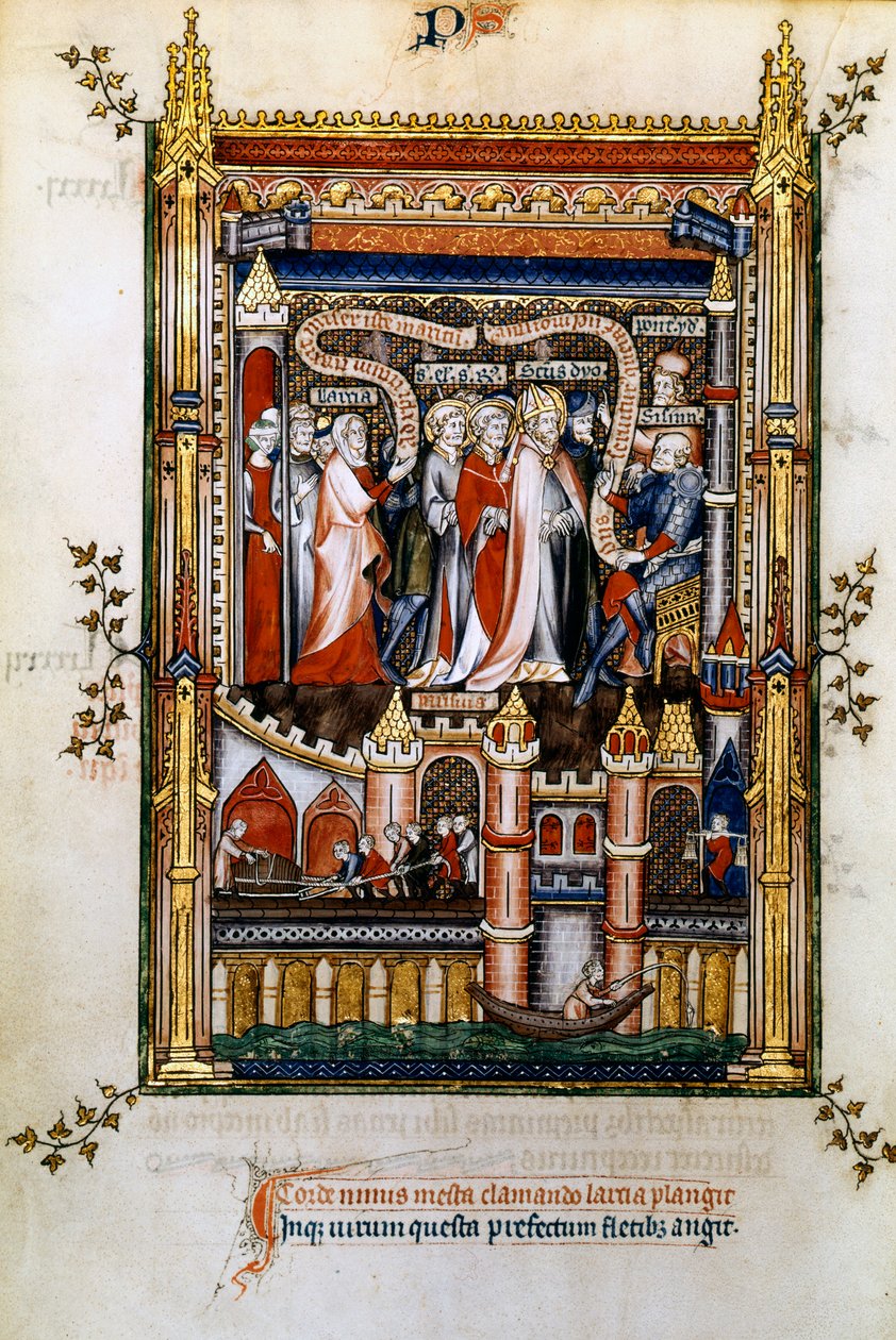 Larcia anklager St Denis, 1317 av Unbekannt