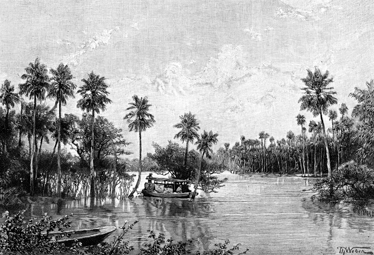 Las Palmes Lagunas, nær munningen av Pilcomayo, 1895 av Unbekannt