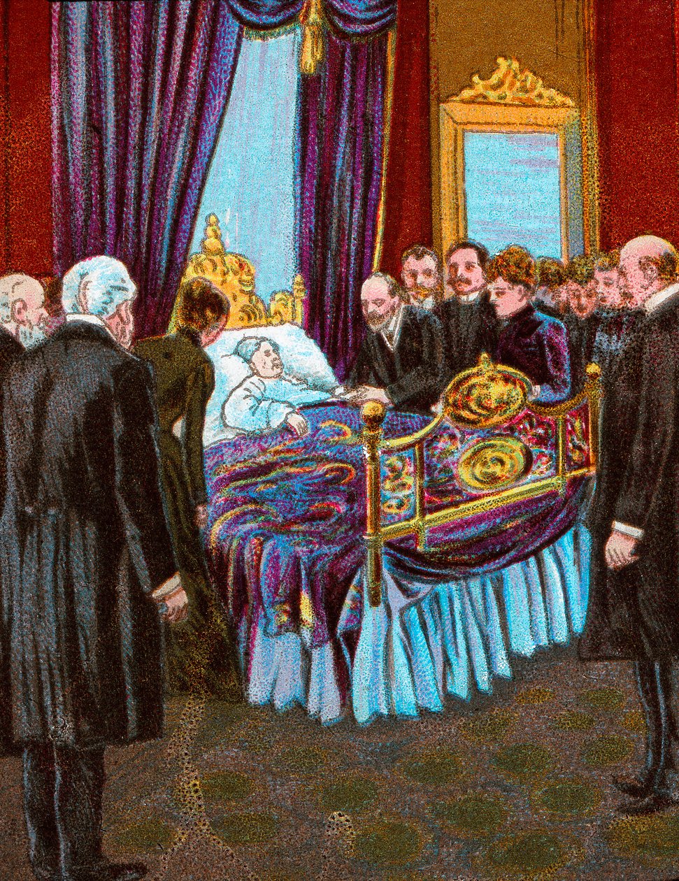 Last Moments of Queen Victoria - Scene ved Osborne House, 1901 c1902 av Unbekannt