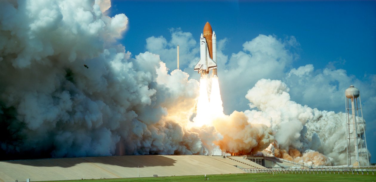 Lansering av Space Shuttle Challenger fra Kennedy Space Center, Florida, USA, 1985 av Unbekannt