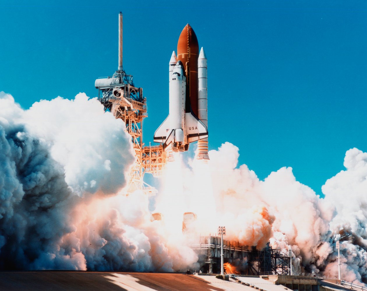 Lansering av romfergen Columbia fra Kennedy Space Center, Florida, USA, 4. april 1997 av Unbekannt