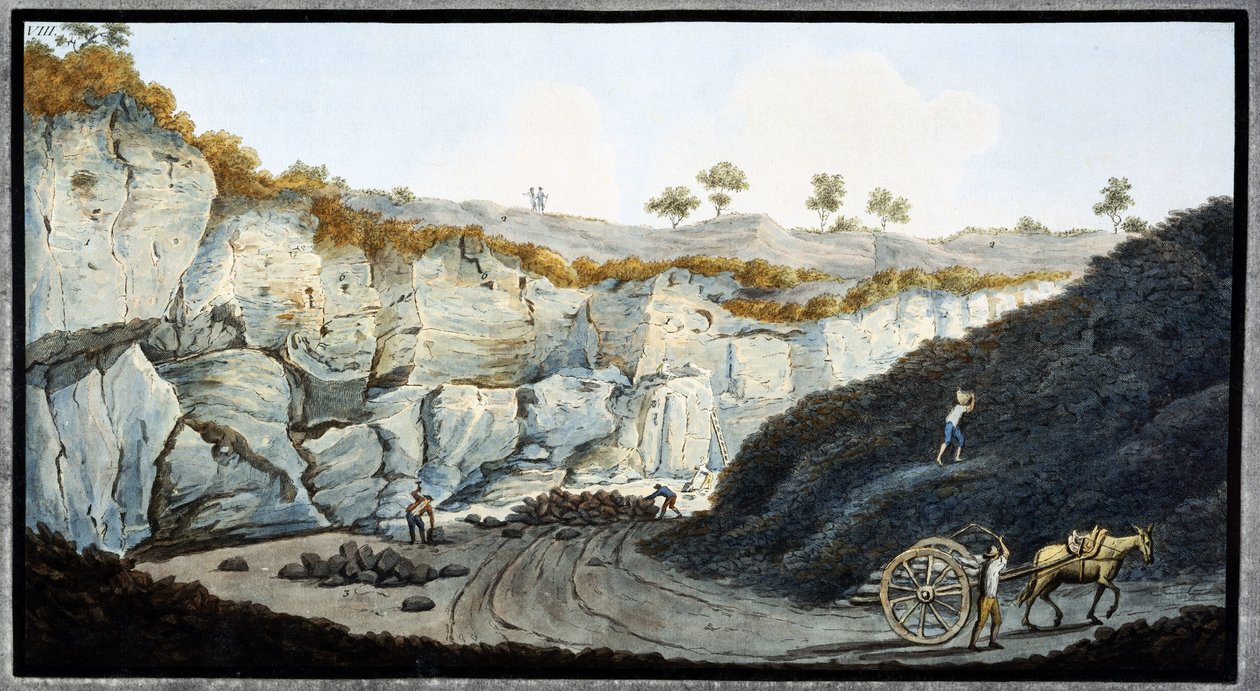 Lavalag fra Vesuv, kongeriket Napoli, ca 1767 av Unbekannt