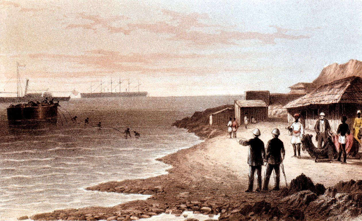 Legging av telegrafkabelen over Det indiske hav mellom Bombay og Aden, 1870 av Unbekannt