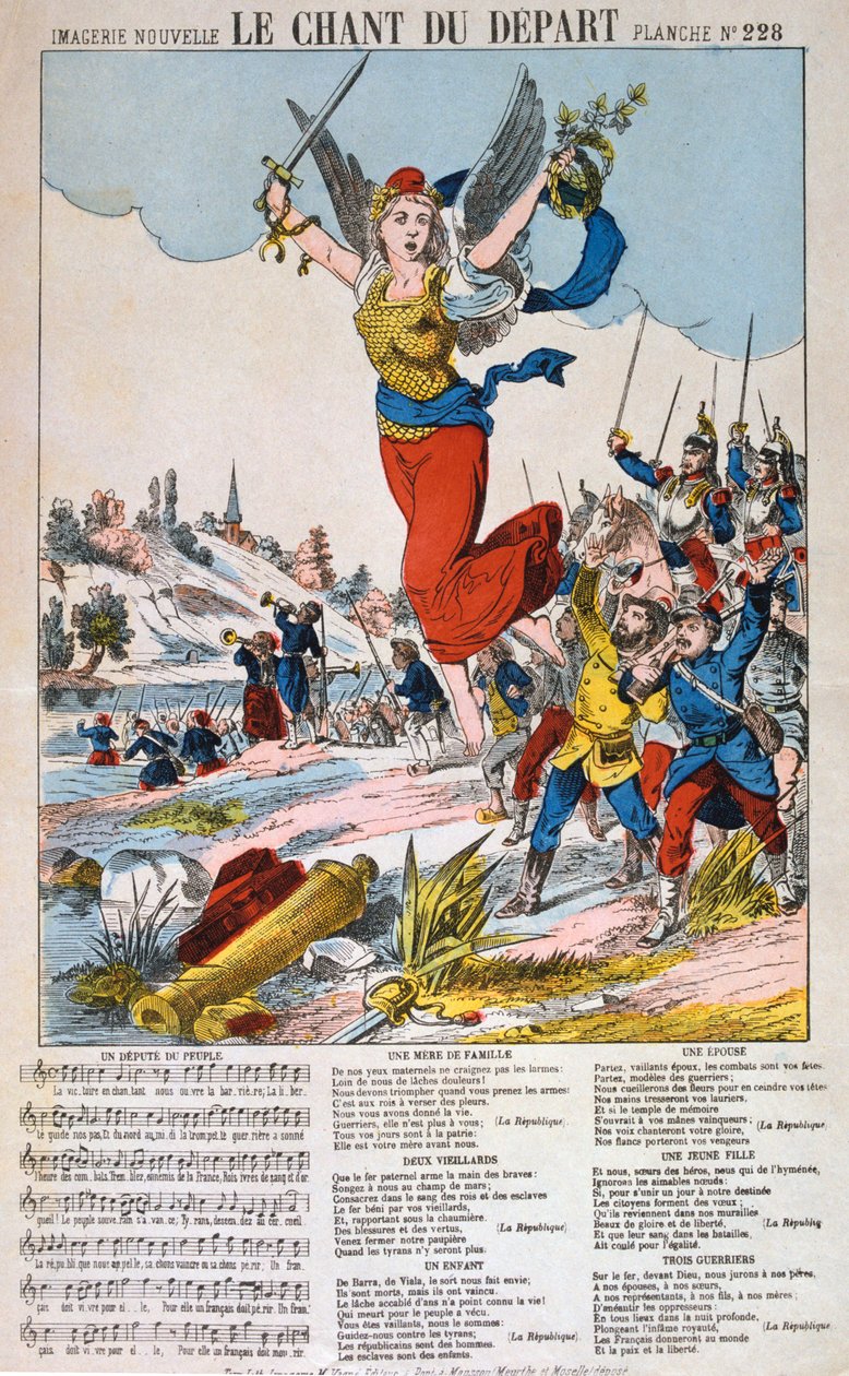 Le Chant du Depart, sangark, fransk-prøyssisk krig, 1870-1871. av Unbekannt
