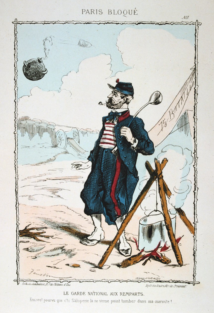 Nasjonalgarden ved vollene, 1870-1871 av Unbekannt