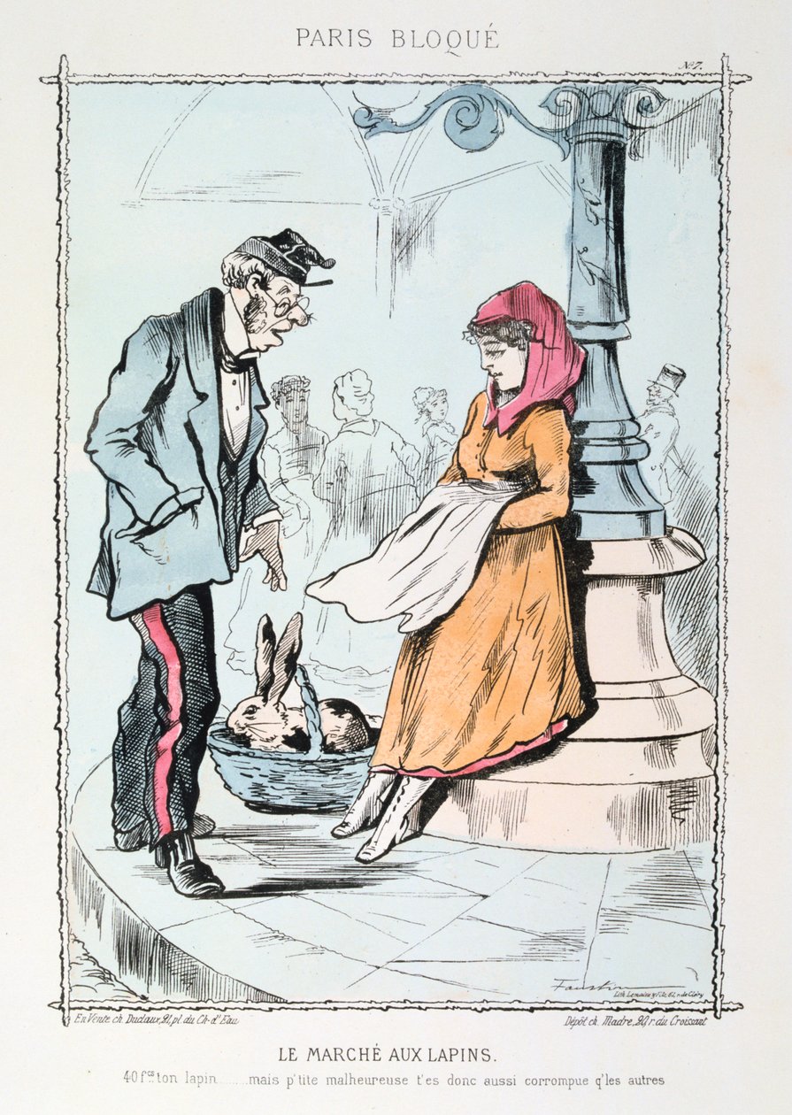 Kaninmarkedet, 1870-1871 av Unbekannt