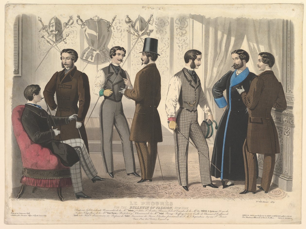 Le Progrès, for Bulletin of Fashion, New York, nr. 110, fra Modes de Paris, februar 1859. av Unbekannt
