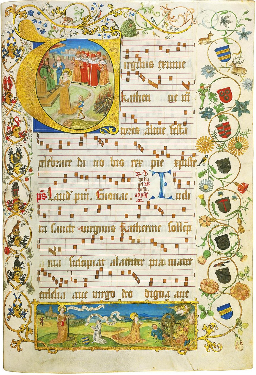 Blad fra Antiphonary for Elisabeth von Gemmingen, ca. 1504 av Unbekannt