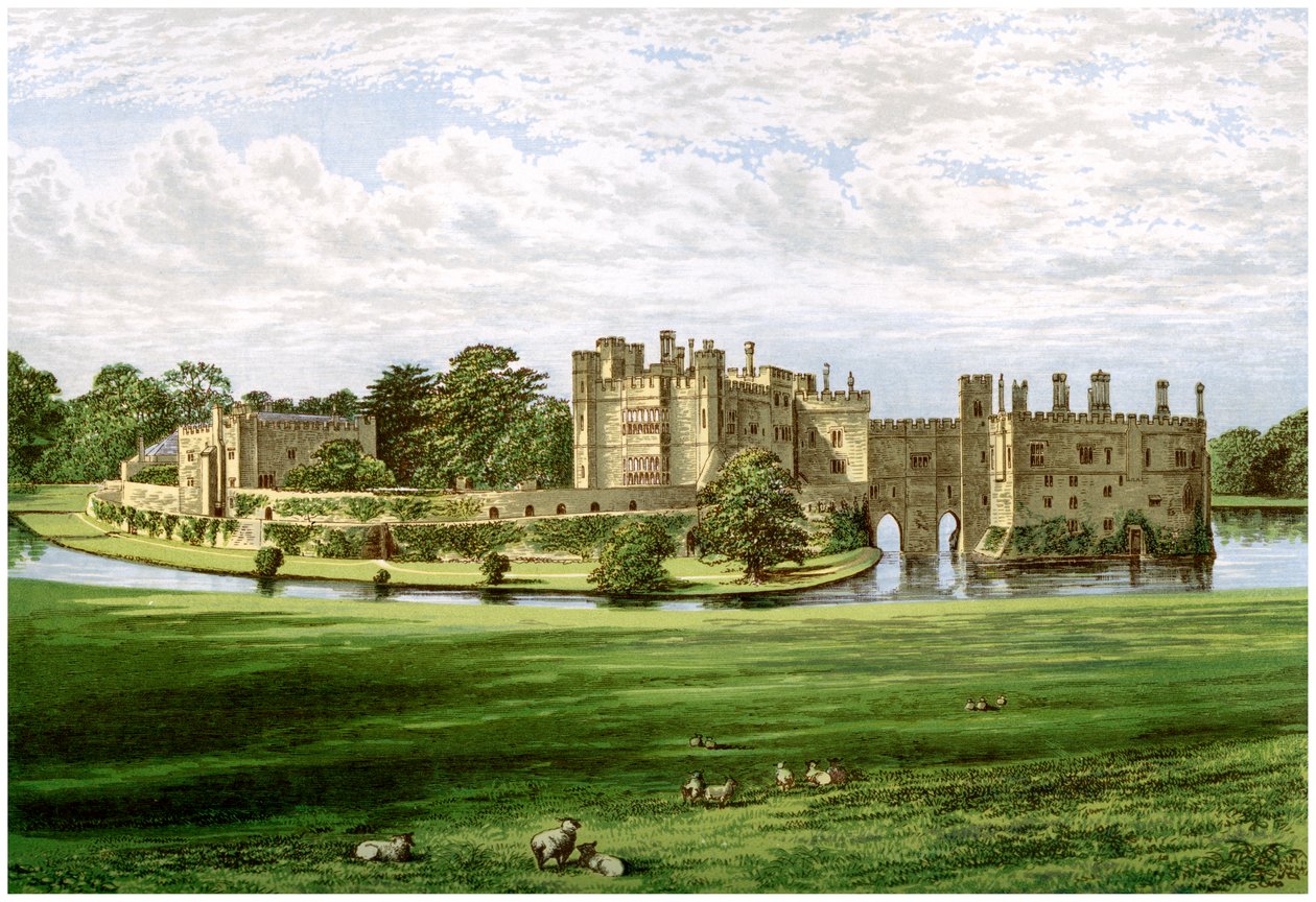 Leeds Castle, Kent, hjemmet til Wykeham-Martin-familien, c1880 av Unbekannt
