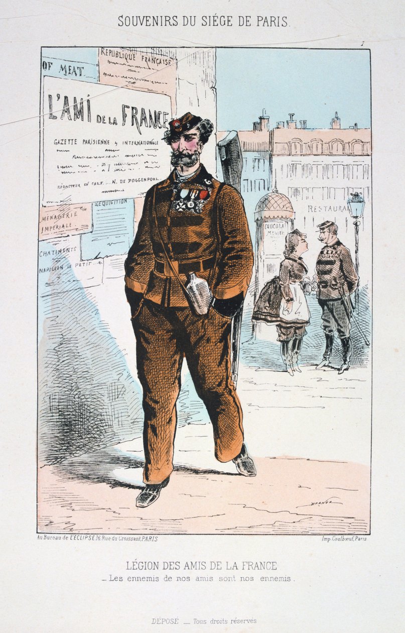 Legion of Friends of France, beleiring av Paris, 1870-1871 av Unbekannt