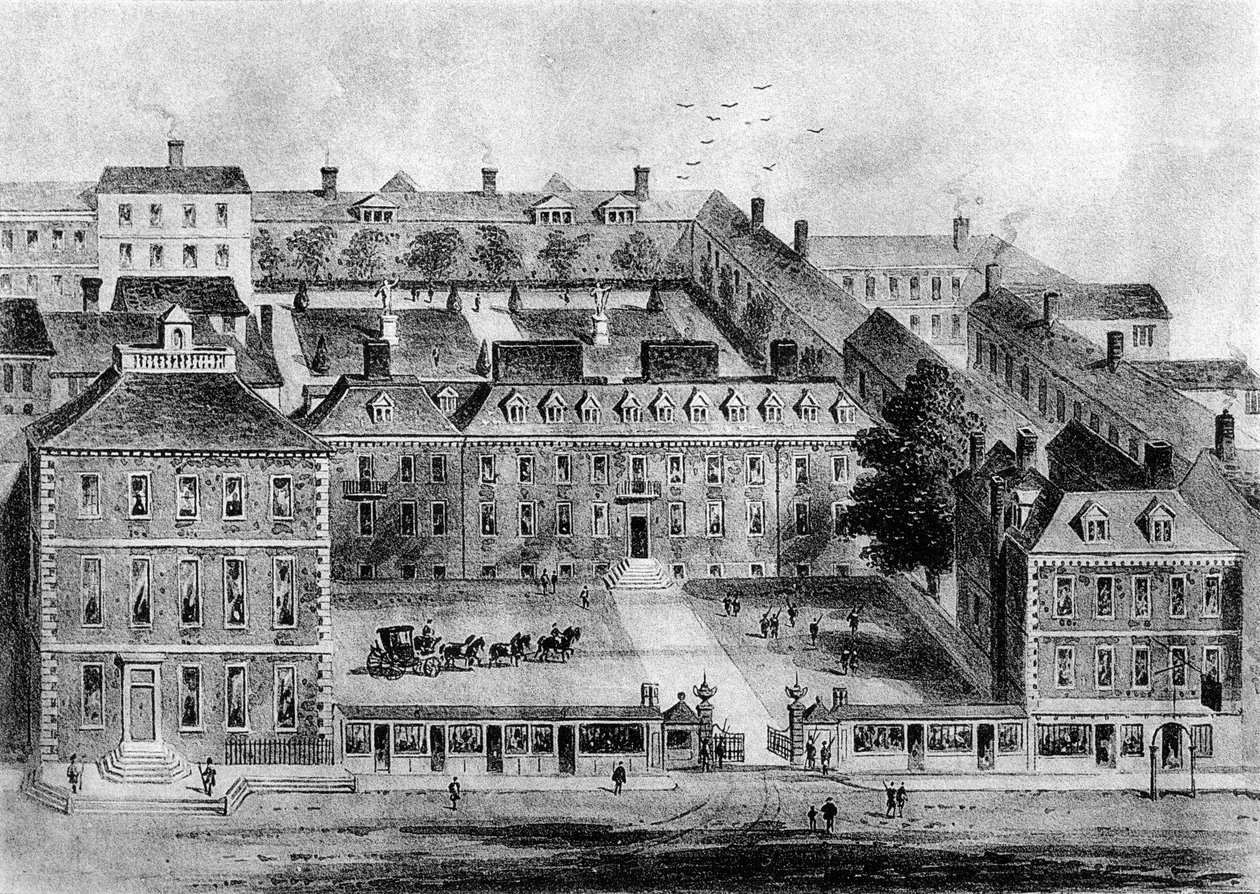 Leicester House, Leicester Fields, 1700-tallet, 1908 av Unbekannt