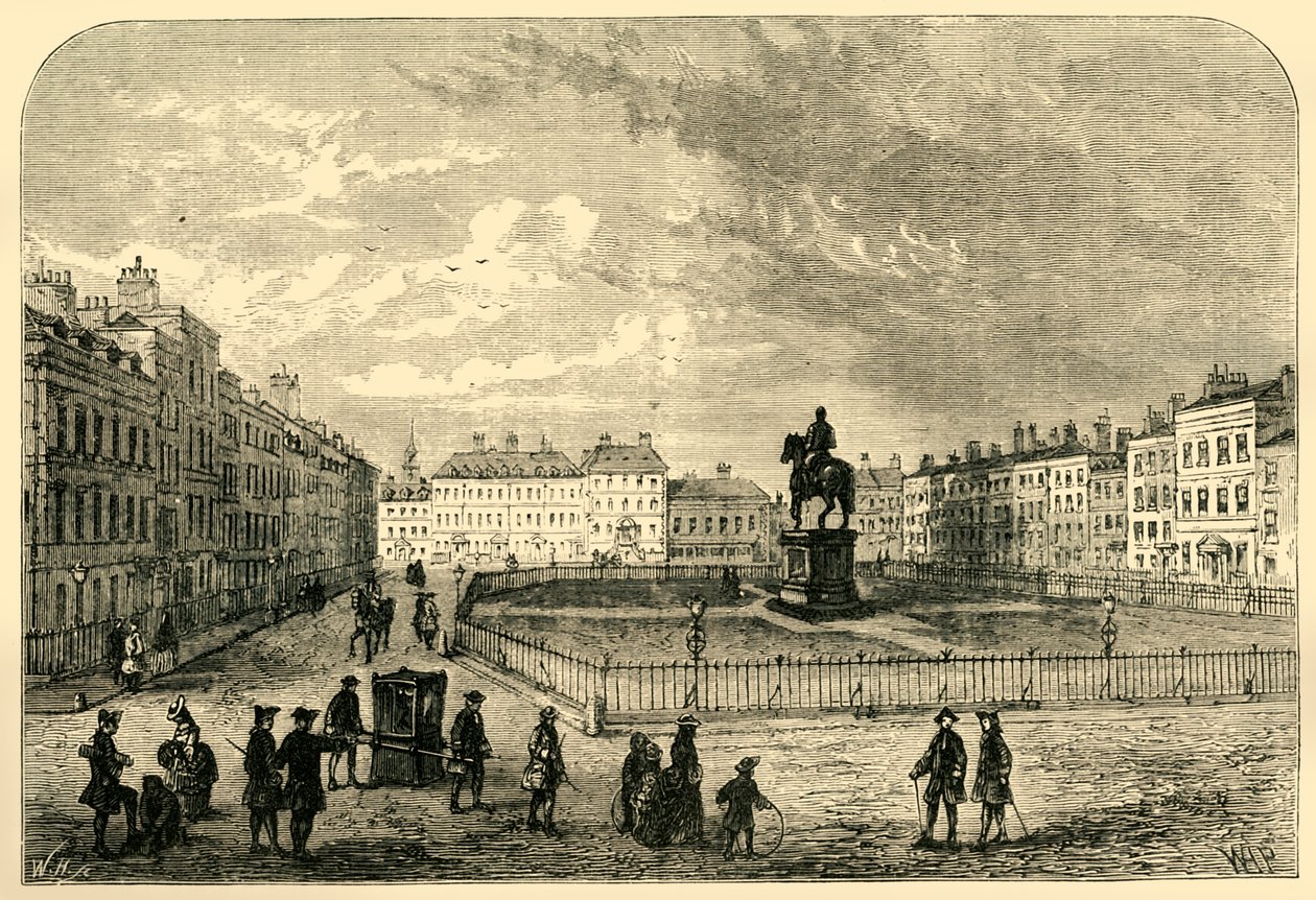 Leicester Square, ca 1750, 1881. av Unbekannt