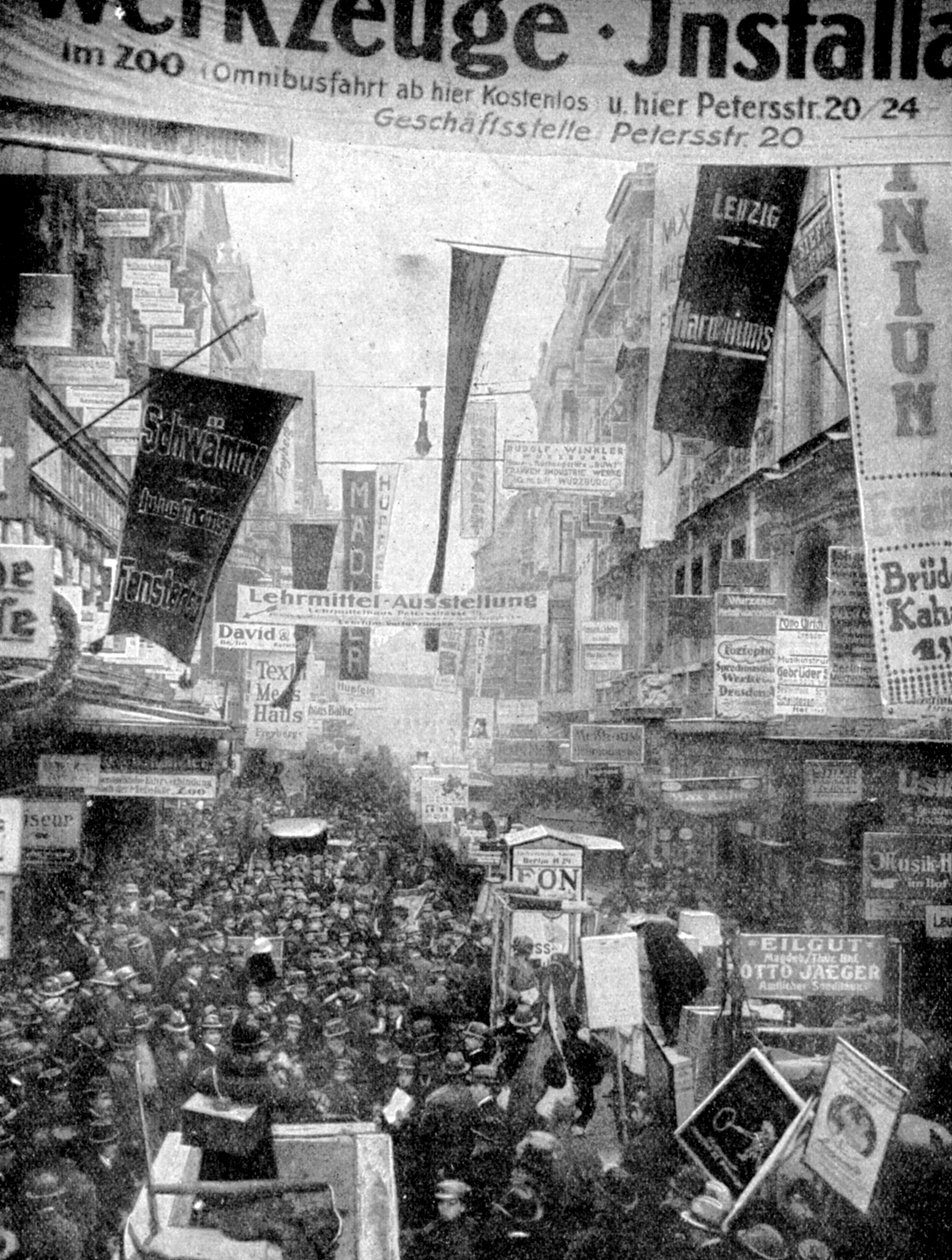 Leipzigs store reklameparade, Leipzig, Tyskland, 1922 av Unbekannt