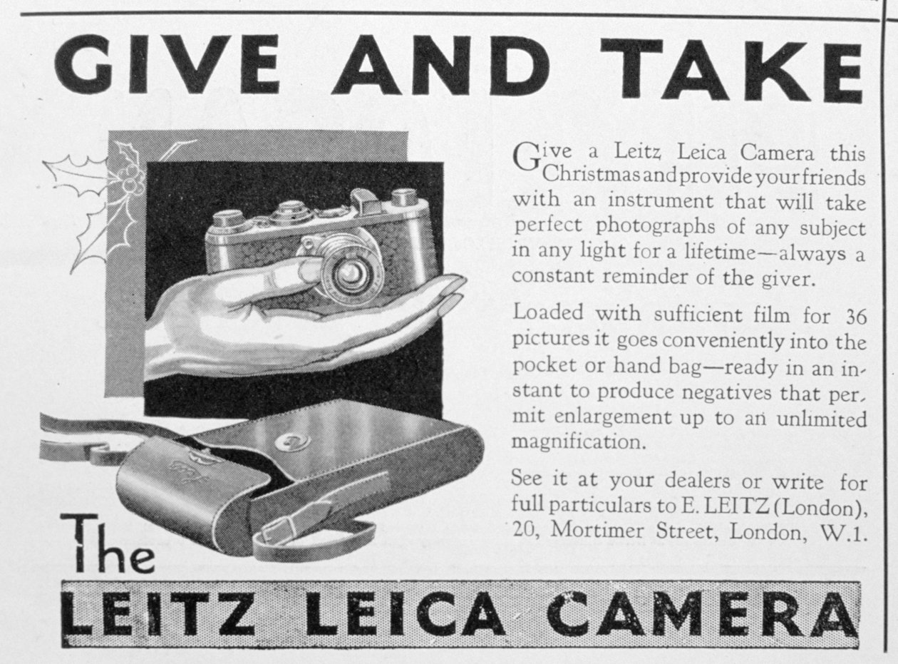 Leitz Leica-kameraannonse, slutten av 1920-tallet av Unbekannt