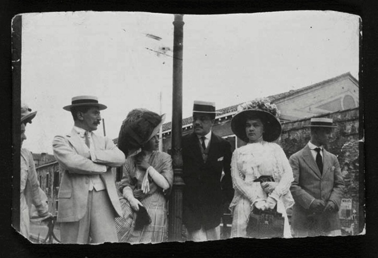 Leon Bakst, russisk kunstner og designer og ballettimpresario Serge Diaghilev, c1910 av Unbekannt