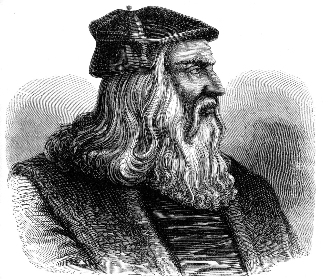 Leonardo da Vinci 1452-1519, 1500-tallet 1849 av Unbekannt