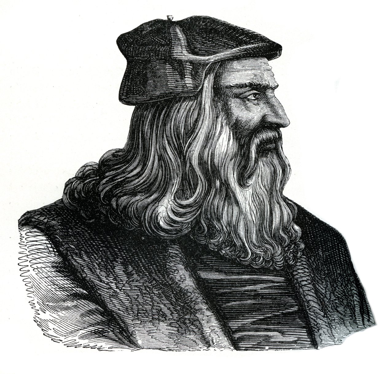 Leonardo da Vinci, 1500-tallet, 1870 av Unbekannt